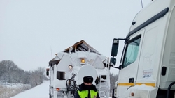 Спасатели в Нефтекумском округе вытащили увязший в снегу грузовик