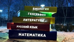 Учебники стали арт-объектом возле школы в городе на Ставрополье