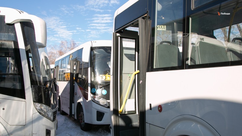 Автобусы Кировского округа украсили символикой 80-летия Победы