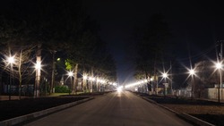 На новой аллее в Новопавловске установили более 200 светильников 